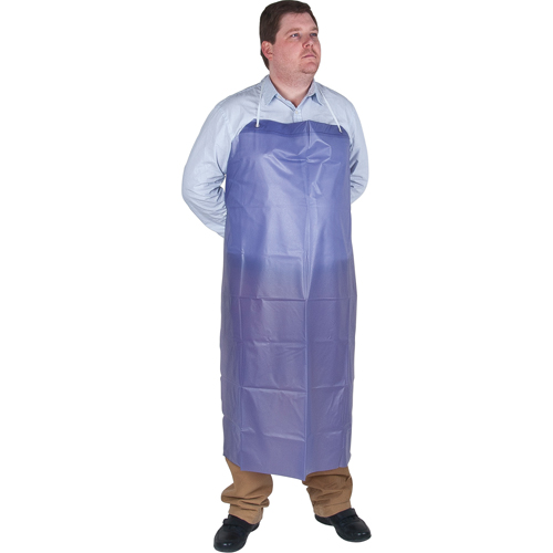 Tablier l&eacute;ger, Vinyle, 45" lo x 36" la, Bleu Les Fournitures Industrielles Méga