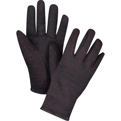 Jersey Gloves, Large, Brown, Red Fleece, Slip-On Les Fournitures Industrielles Méga