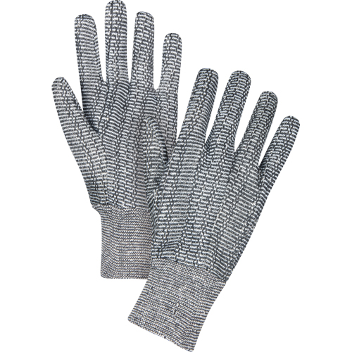 Jersey Gloves, Large, Salt & Pepper, Unlined, Knit Wrist Les Fournitures Industrielles Méga