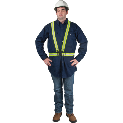 Harnais de s&eacute;curit&eacute; d'usage standard, Jaune lime haute visibilit&eacute;, Couleur r&eacute;fl&eacute;chissante Argent, T-Grand Les Fournitures Industrielles Méga