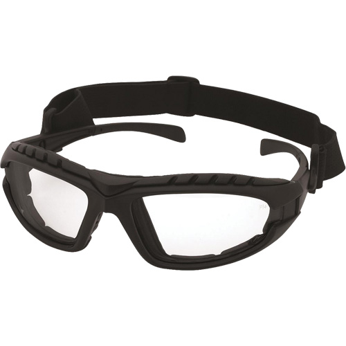 Dustdevil Black Frame Safety Glasses, Clear Lens, Anti-Fog/Anti-Scratch, ANSI Z87+/Meets/Exceeds CSA Z94.3 Les Fournitures Industrielles Méga