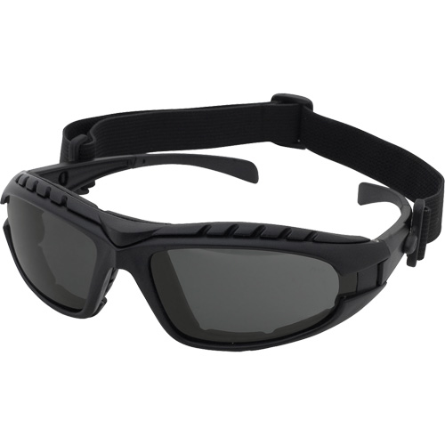Dustdevil Black Frame Safety Glasses, Grey Lens, Anti-Fog/Anti-Scratch, ANSI Z87+/Meets/Exceeds CSA Z94.3 Les Fournitures Industrielles Méga