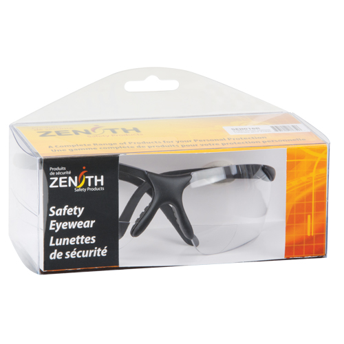Lunettes de s&eacute;curit&eacute; s&eacute;rie Z1800 avec verres de lecture, Anti-&eacute;gratignures, Transparent, Dioptrie 2,5 Les Fournitures Industrielles Méga