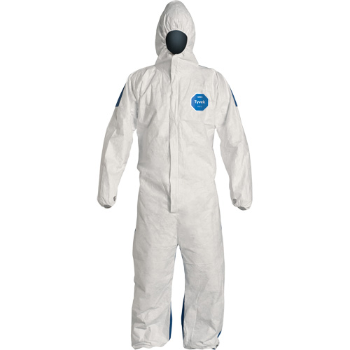 Hooded Coveralls, 4X-Large, Blue/White, Tyvek&reg; 400 D Les Fournitures Industrielles Méga
