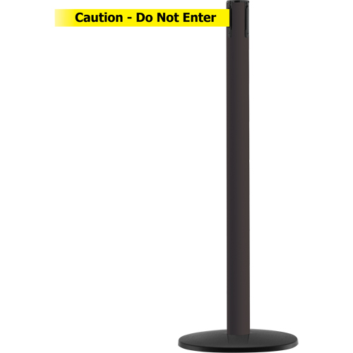 Advance TensaBarrier&reg; Barrier Post, Steel, 36" H, Black/Yellow Tape, 7.5' Tape Length Les Fournitures Industrielles Méga