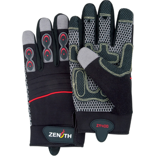 Gants pour m&eacute;canicien ZM400 de premi&egrave;re qualit&eacute;, Paume Synth&eacute;tique, Taille Grand Les Fournitures Industrielles Méga
