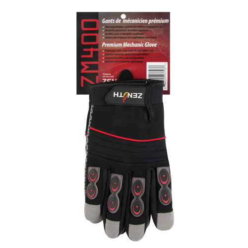 Gants pour m&eacute;canicien ZM400 de premi&egrave;re qualit&eacute;, Paume Synth&eacute;tique, Taille Grand Les Fournitures Industrielles Méga