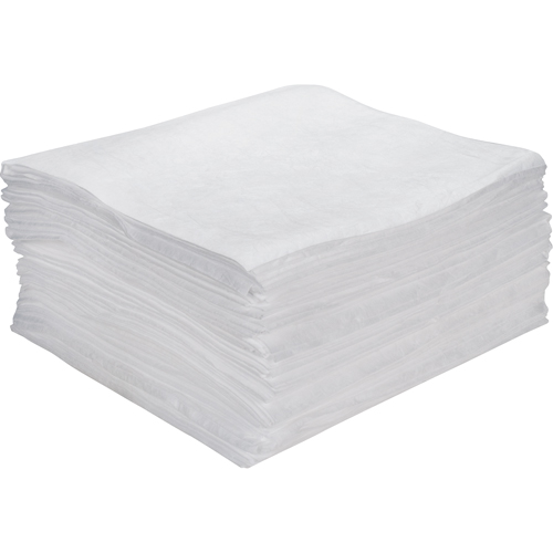 Premium Meltblown Sorbent Pads, Oil Only, 15" x 18", 15 gal. Absorbancy Les Fournitures Industrielles Méga