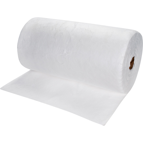 Rouleaux absorbants souffl&eacute;es de premi&egrave;re qualit&eacute;, Lourd, 150' lo x 30" la, Absorption 50 gal. Les Fournitures Industrielles Méga