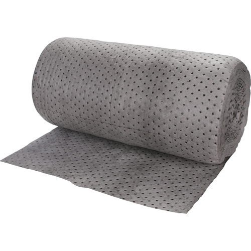 Premium Bonded Sorbent Rolls, Heavyweight, 150' L x 30" W, 50 gal. Absorbancy Les Fournitures Industrielles Méga