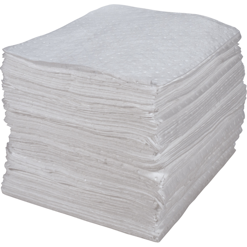 Premium Bonded Sorbent Pads, Oil Only, 15" x 17", 30 gal. Absorbancy Les Fournitures Industrielles Méga