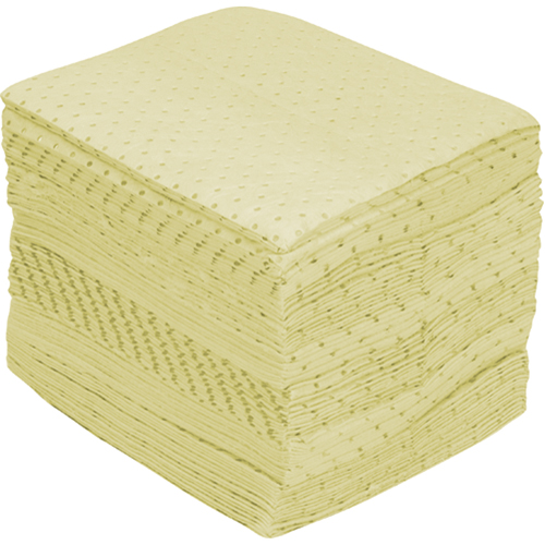 Premium Fine Fiber Sorbent Pads, Hazmat, 15" x 17", 30 gal. Absorbancy Les Fournitures Industrielles Méga