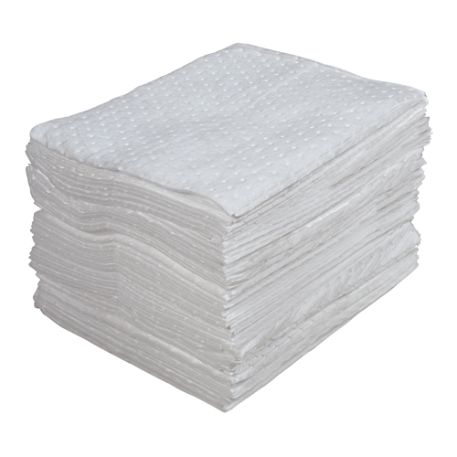 Premium Laminated (SMS) Sorbent Pads, Oil Only, 15" x 18", 30 gal. Absorbancy Les Fournitures Industrielles Méga