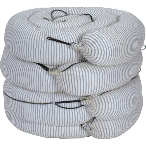 Premium Sorbent Boom, Universal, 10' L x 8" W, 70 gal. Absorbancy, 4 /Pack Les Fournitures Industrielles Méga