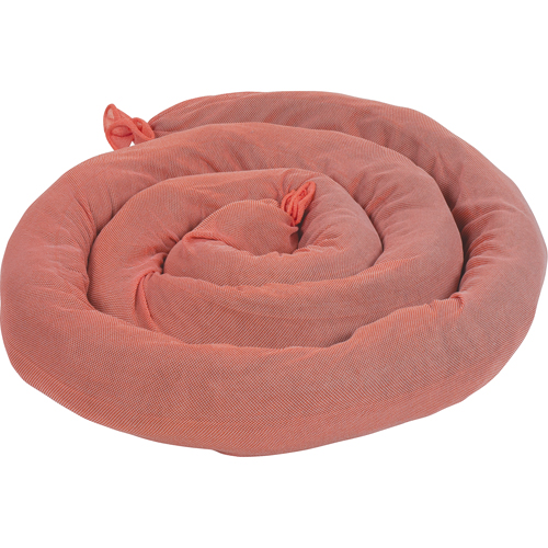 Remblais tubulaires absorbants, Mati&egrave;res dangereuses, Absorption 50 gal., 3" la x 8' lo, Pqt de 15 Les Fournitures Industrielles Méga