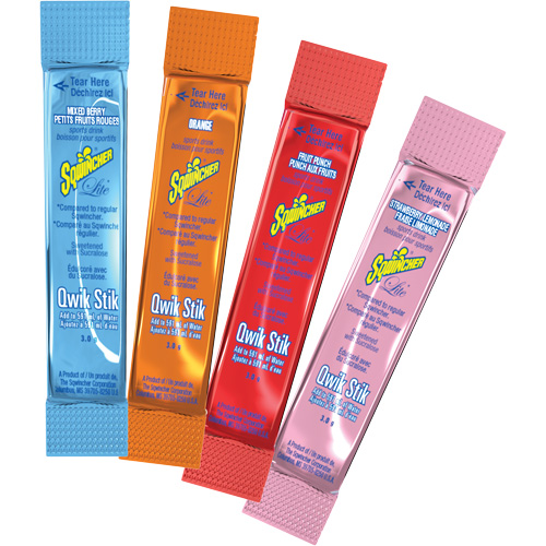 Sqwincher&reg; Boisson de r&eacute;hydratation ZERO Qwik Stik, Poudre, Orange Les Fournitures Industrielles Méga