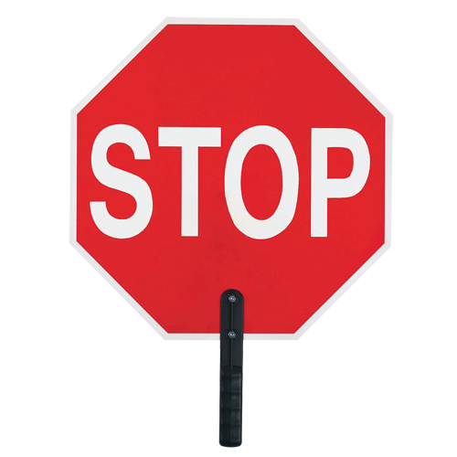 "Stop" Traffic Sign, 18" x 18", Plastic, English with Pictogram Les Fournitures Industrielles Méga