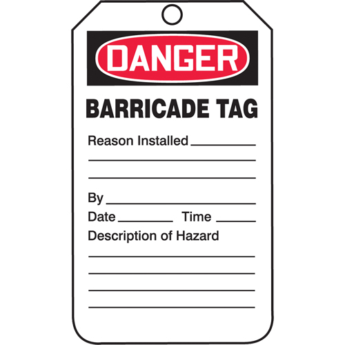 Safety Tags, Plastic, 3-3/8" W x 5-3/4" H, English Les Fournitures Industrielles Méga