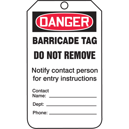 Safety Tags, Plastic, 3-3/8" W x 5-3/4" H, English Les Fournitures Industrielles Méga