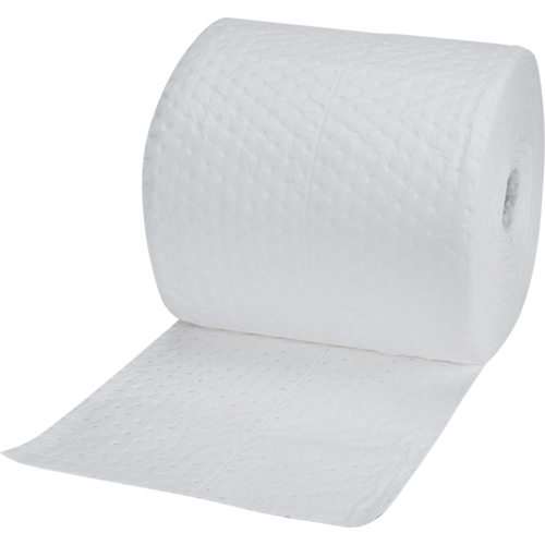 Rouleaux absorbants en fibres fines de calibre industriel, Poids moyen, 150' lo x 15" la, Absorption 25 gal. Les Fournitures Industrielles Méga