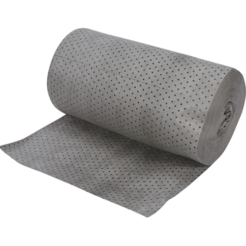 Rouleaux absorbants en fibres fines de calibre industriel, Poids moyen, 150' lo x 30" la, Absorption 50 gal. Les Fournitures Industrielles Méga