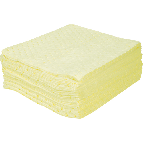 Feuilles absorbantes li&eacute;es de premi&egrave;re qualit&eacute;, Mati&egrave;res dangereuses, 15" x 17", 25 gal. d'absorption Les Fournitures Industrielles Méga