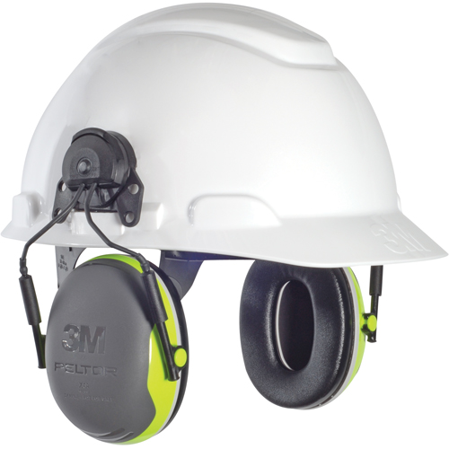 Peltor X Series Earmuffs, Cap Mount, 25 NRR dB Les Fournitures Industrielles Méga