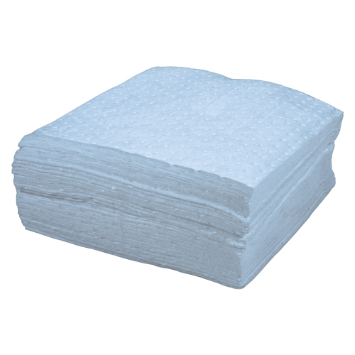 Feuilles absorbantes bleues li&eacute;es de premi&egrave;re qualit&eacute;, Huile seulement, 15" x 17", 8 gal. d'absorption Les Fournitures Industrielles Méga
