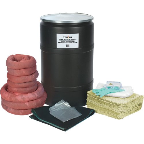 Spill Kit, Hazmat, Drum, 55 US gal. Absorbancy Les Fournitures Industrielles Méga