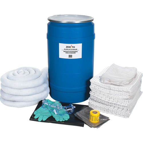 Spill Kit, Oil Only, Drum, 30 US gal. Absorbancy Les Fournitures Industrielles Méga
