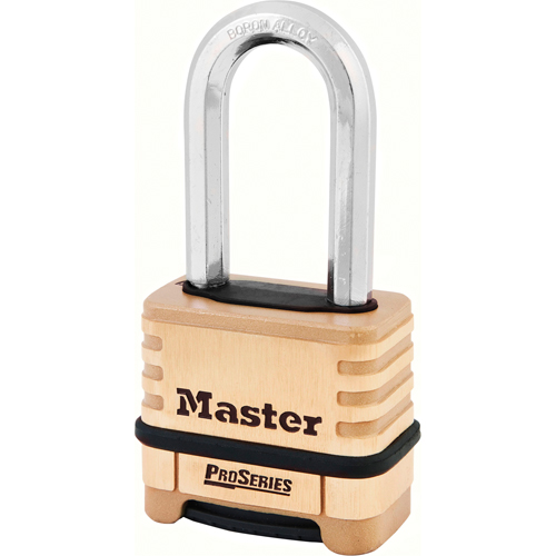 Cadenas &agrave; combinaison ProSeries, Argent, Rev&ecirc;tement en laiton, Largeur de 2-1/4" Les Fournitures Industrielles Méga