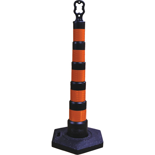 D&eacute;lin&eacute;ateurs de d&eacute;viation Grip N Go, Hauteur 49", Noir Les Fournitures Industrielles Méga