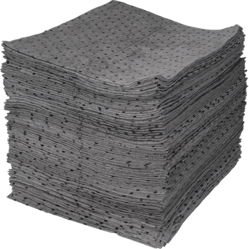 Premium Bonded Sorbent Pads, Universal, 15" x 17", 30 gal. Absorbancy Les Fournitures Industrielles Méga