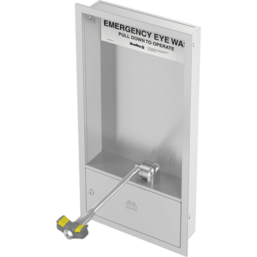 Eyewash Station, Wall-Mount Installation, Stainless Steel Bowl Les Fournitures Industrielles Méga