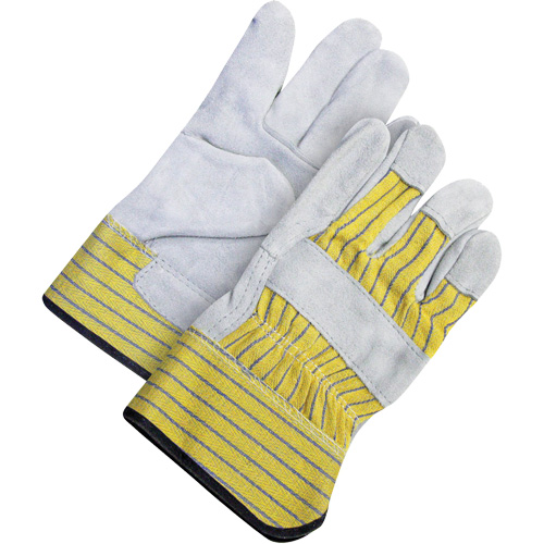 Gants d'ajusteur classiques, Taille unique, Paume en Cuir de vache refendu, Doublure en Molleton Les Fournitures Industrielles Méga