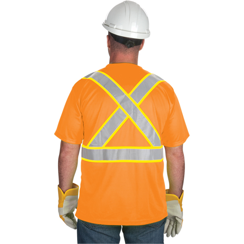 T-shirt conforme &agrave; la CSA, Polyester, Moyen, Orange Les Fournitures Industrielles Méga