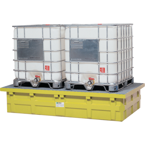 GRV double &agrave; dessus bas sans drain, Capacit&eacute; de d&eacute;versement 385 gal. US, 110" x 55" x 20" Les Fournitures Industrielles Méga
