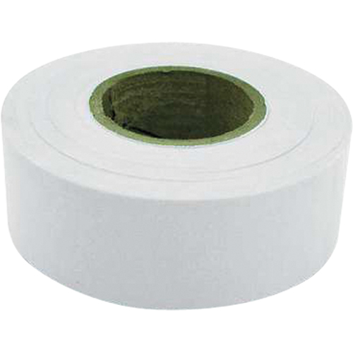 Flagging Tape, 1.2" W x 300' L, White Les Fournitures Industrielles Méga