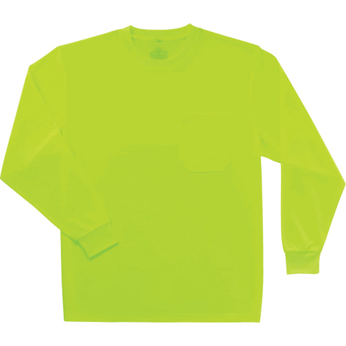 Chandail &agrave; manches longues non certifi&eacute; GloWear 8091, Polyester, Petit, Jaune lime haute visibilit&eacute; Les Fournitures Industrielles Méga