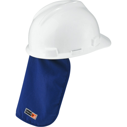 Tampon et voile pour le cou refroidissants et ignifug&eacute;s pour casque de s&eacute;curit&eacute; Chill-Its 6717FR, Bleu Les Fournitures Industrielles Méga