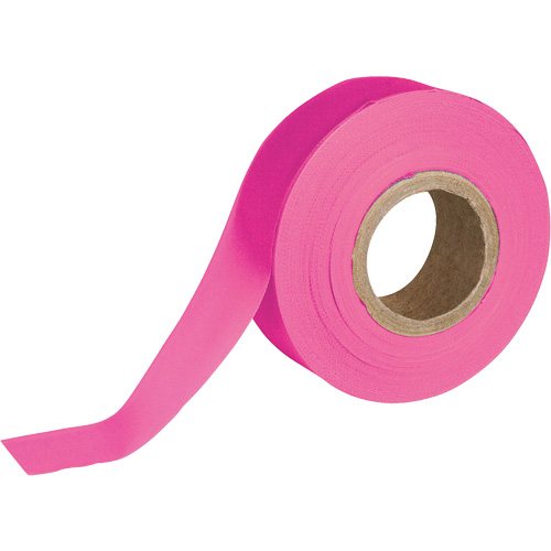 Ruban pour signalisation, 1,188" la x 150' lo, Rose fluorescent Les Fournitures Industrielles Méga