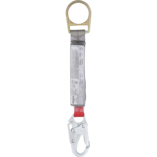 Corde antichoc PRO, 1,5', Point d'ancrage &agrave; Crochet mousqueton/Mousqueton, Crochet mousqueton aux jambes, Nylon Les Fournitures Industrielles Méga