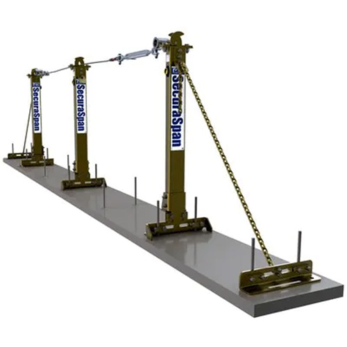 Syst&egrave;me de cordage de s&eacute;curit&eacute; horizontal pour boucle d'armature SecuraSpan Les Fournitures Industrielles Méga