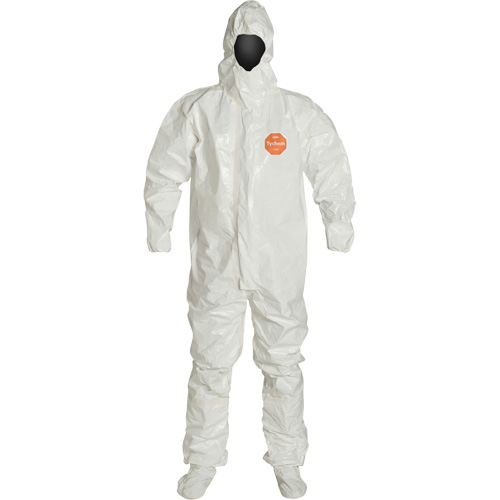 Hooded Coveralls, Tychem&reg; 4000, 2X-Large, White Les Fournitures Industrielles Méga