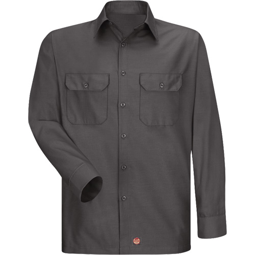 Chemise &agrave; manches longues en tissu ind&eacute;chirable, Hommes, 3T-Grand, Charbon Les Fournitures Industrielles Méga