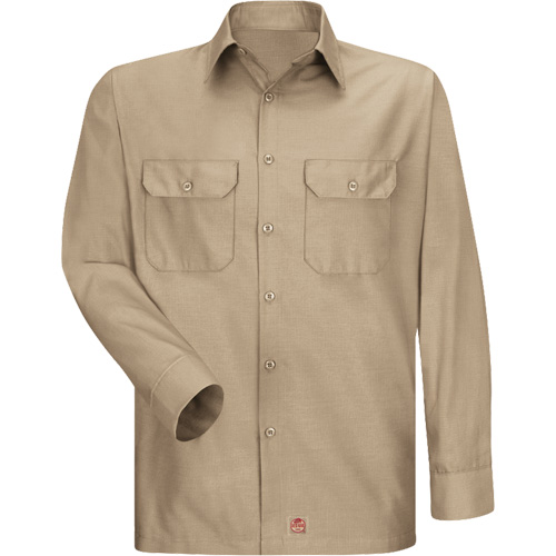 Chemise &agrave; manches longues en tissu ind&eacute;chirable, Hommes, 3T-Grand, Khaki Les Fournitures Industrielles Méga