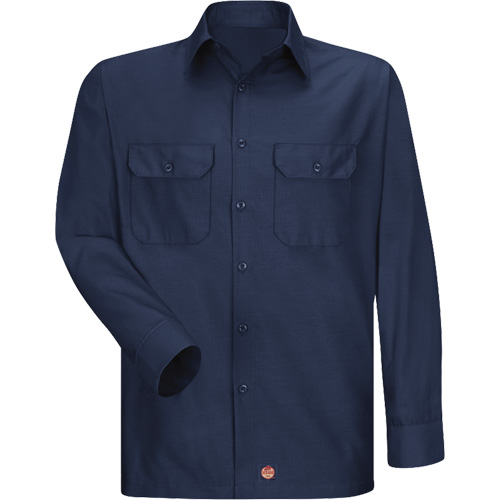 Chemise &agrave; manches longues en tissu ind&eacute;chirable, Hommes, 3T-Grand, Bleu marin Les Fournitures Industrielles Méga