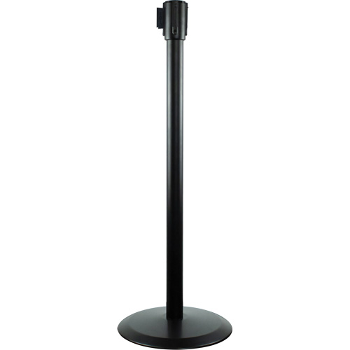 Poteaux recepteurs Slimline TensaBarrier, Hauteur de 38", Noir Les Fournitures Industrielles Méga