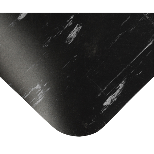 Tile-Top Select Anti-Microbial Mats No.494, Smooth, 4' x 10' x 7/8", Black/White, PVC Les Fournitures Industrielles Méga