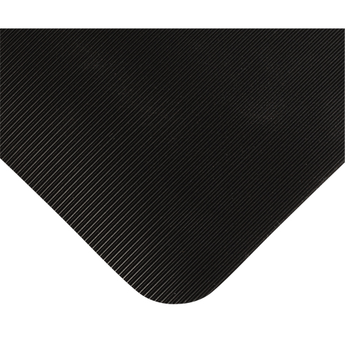 Double Duty Switchboard Mats No.720, Corrugated, 3' x 10' x 5/8", Black, PVC Les Fournitures Industrielles Méga